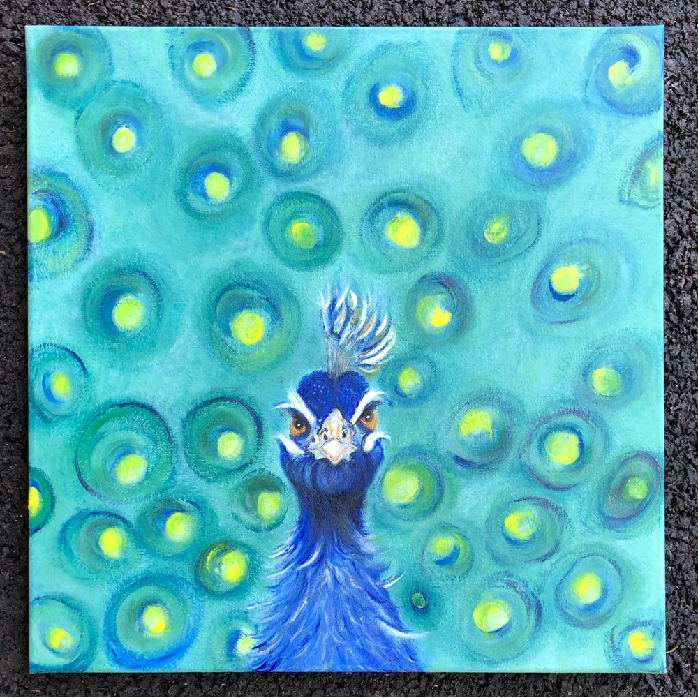 Ruffled Feathers Original Signed Oil Painting on Canvas